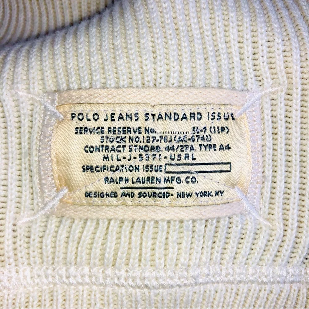 Polo Jeans Company Ralph Lauren Ribbed Half Zip Sweater XXL